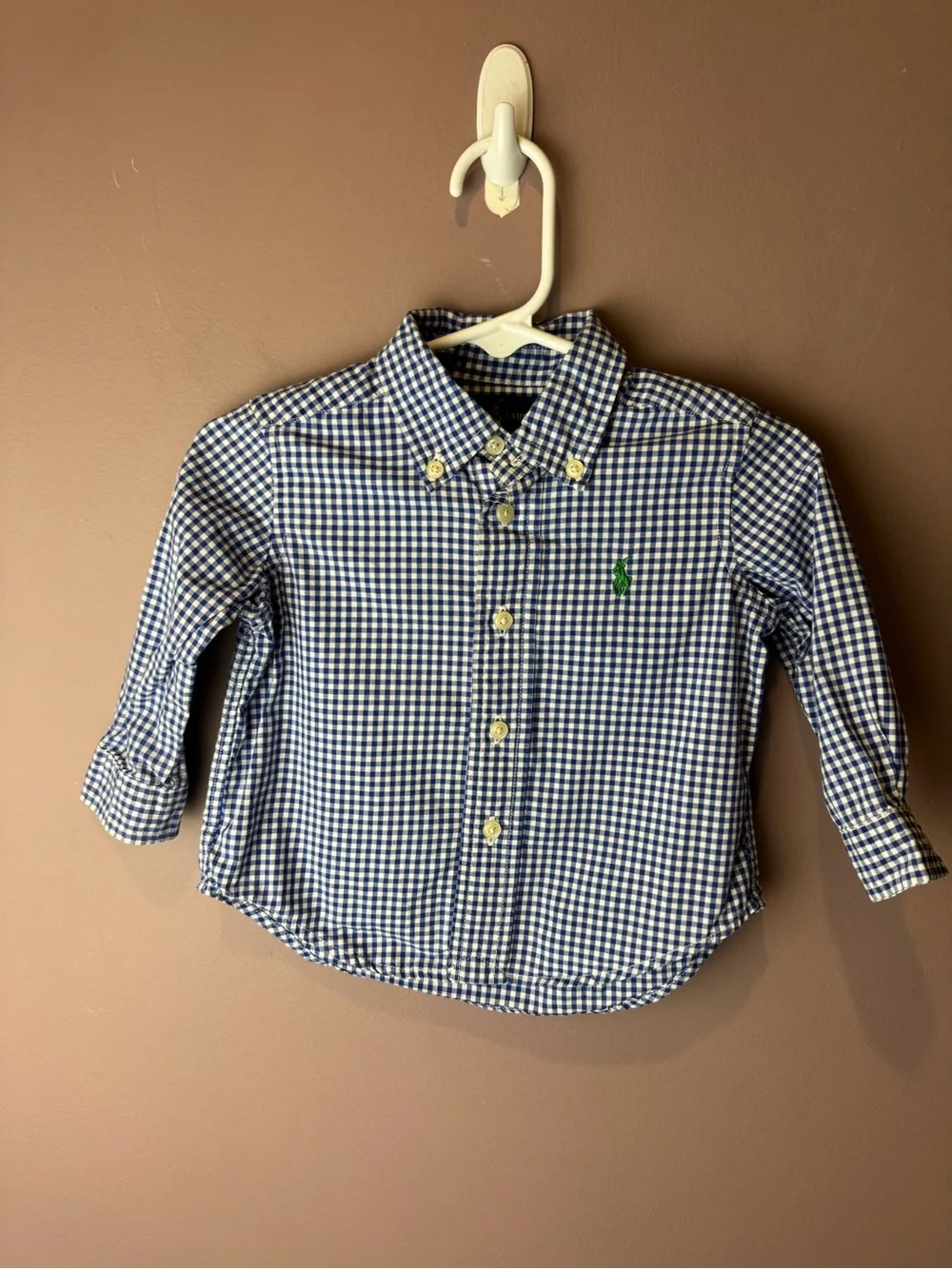 Ralph Lauren Gingham Plaid Shirt 9M